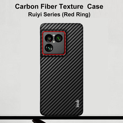 For Sony Xperia 1 VIII imak Ruiyi Series Red Ring Carbon Fiber Texture Phone Case(Black)