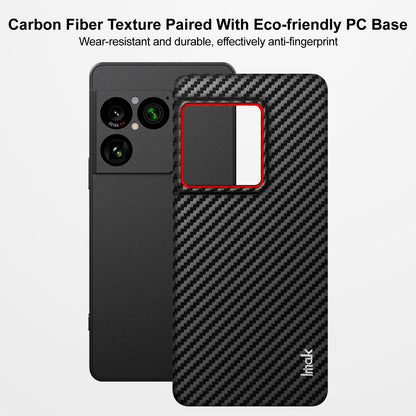 For Sony Xperia 1 VIII imak Ruiyi Series Red Ring Carbon Fiber Texture Phone Case(Black)
