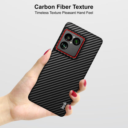For Sony Xperia 1 VIII imak Ruiyi Series Red Ring Carbon Fiber Texture Phone Case(Black)