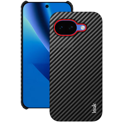 For Google Pixel 10a imak Ruiyi Series Red Ring Carbon Fiber Texture Phone Case(Black)