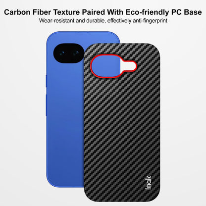 For Google Pixel 10a imak Ruiyi Series Red Ring Carbon Fiber Texture Phone Case(Black)