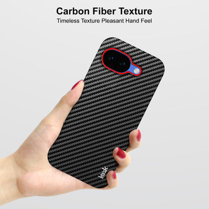 For Google Pixel 10a imak Ruiyi Series Red Ring Carbon Fiber Texture Phone Case(Black)