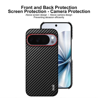 For Google Pixel 10 / Pixel 10 Pro imak Ruiyi Series Red Ring Carbon Fiber Texture Phone Case(Black)