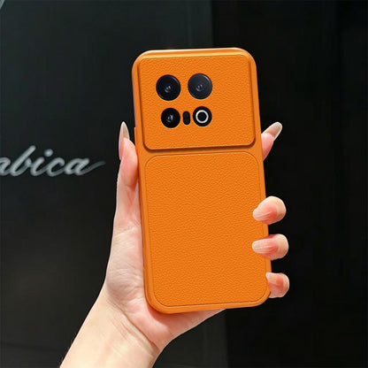 For vivo iQOO 13 Lambskin Series Skin Feel Shockproof Phone Case(Orange)