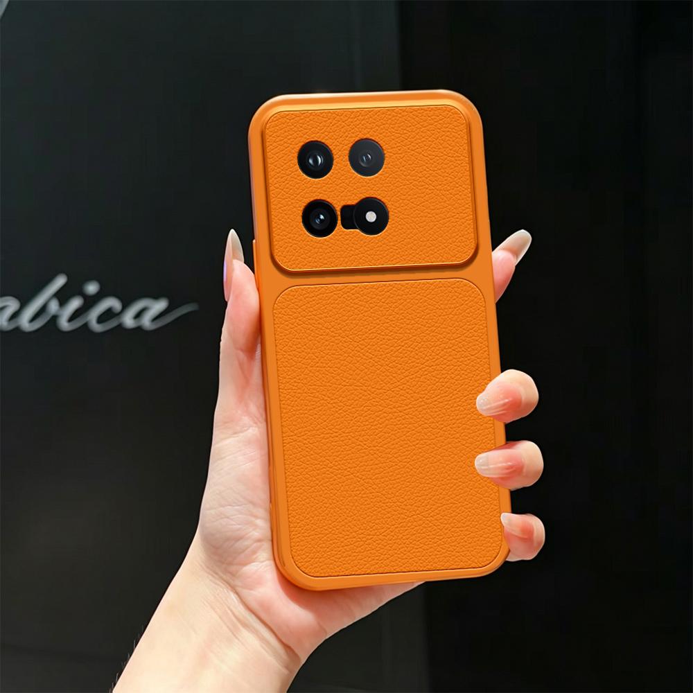 For vivo iQOO 15 Lambskin Series Skin Feel Shockproof Phone Case(Orange)