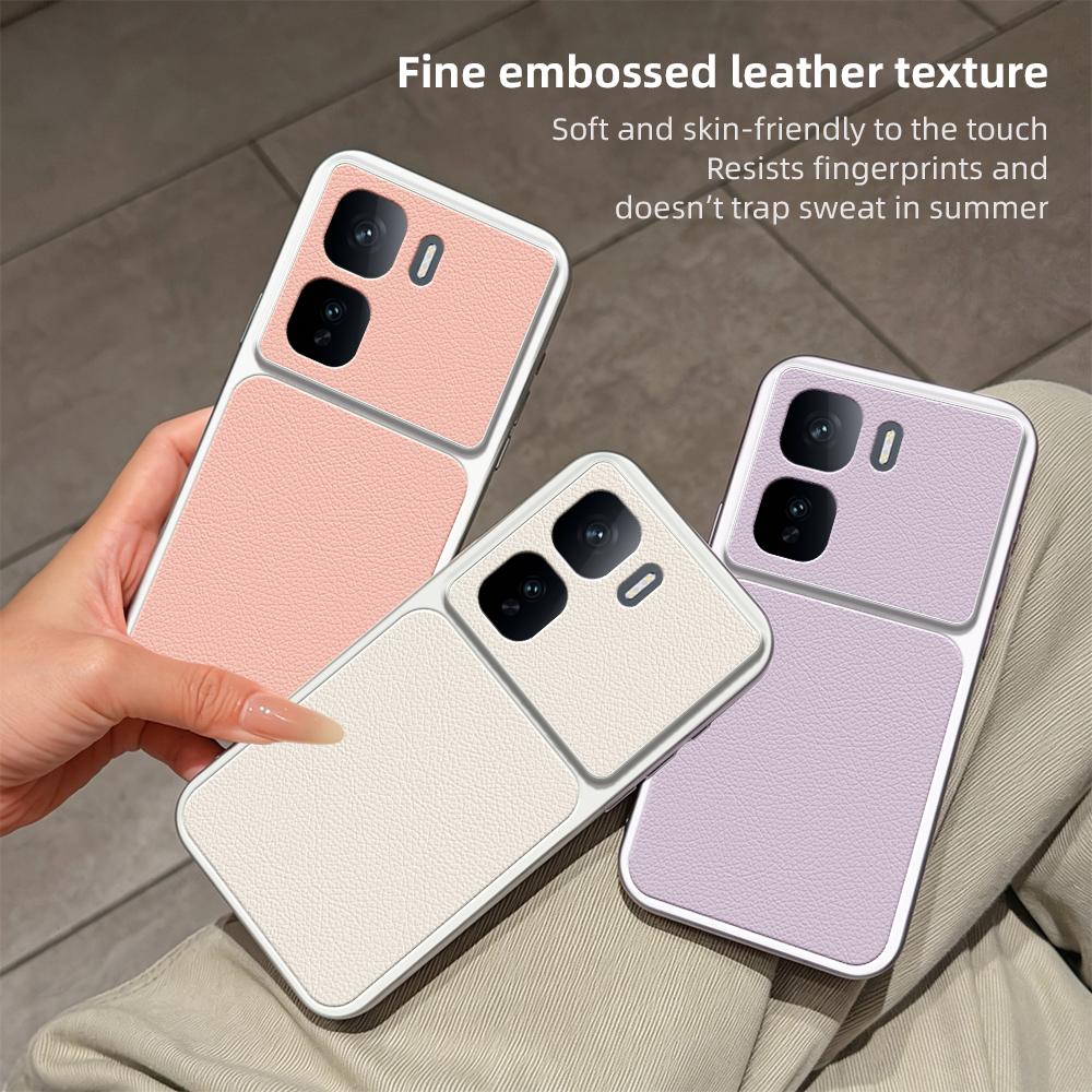 For vivo iQOO Neo 10 5G Lambskin Series Skin Feel Shockproof Phone Case(Orange)
