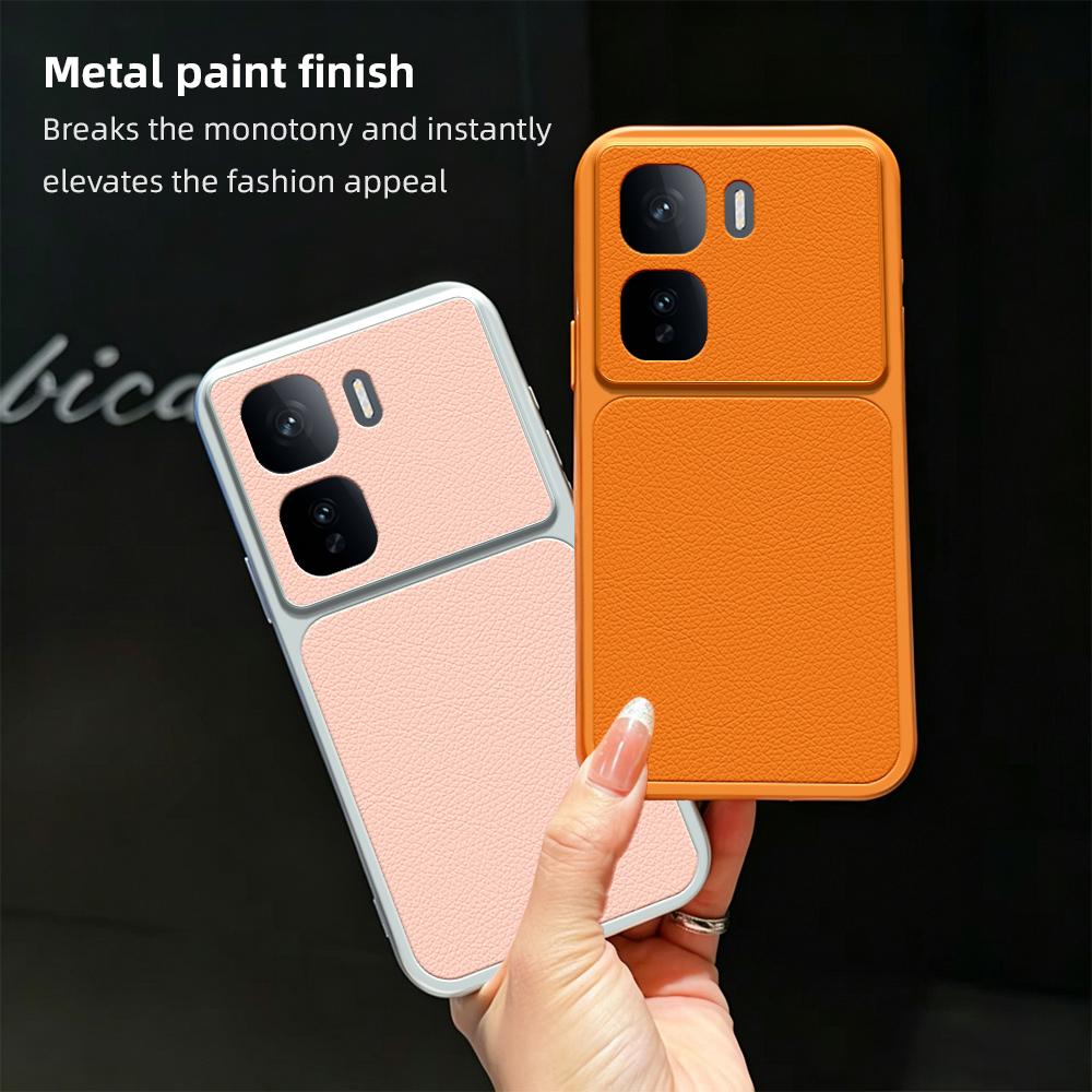 For vivo iQOO Neo 10 5G Lambskin Series Skin Feel Shockproof Phone Case(Silver)