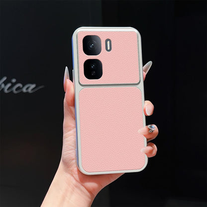 For vivo iQOO Neo 10 5G Lambskin Series Skin Feel Shockproof Phone Case(Pink)