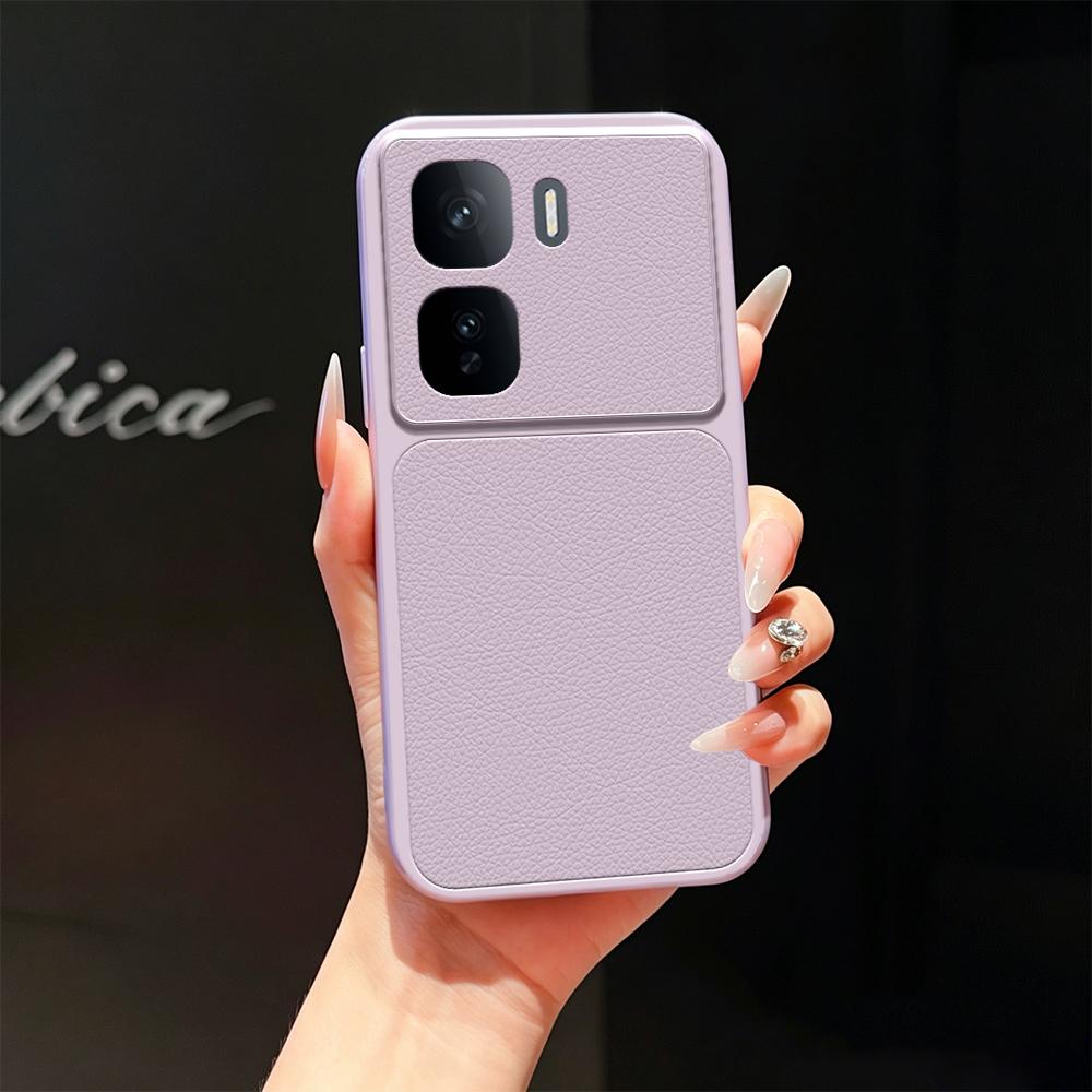 For vivo iQOO Neo 10 5G Lambskin Series Skin Feel Shockproof Phone Case(Purple)