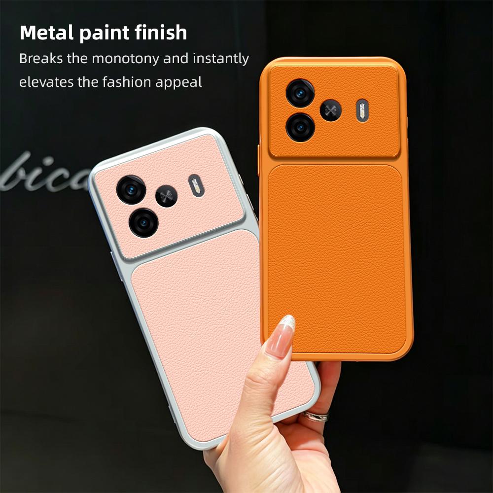 For vivo iQOO Z9 Lambskin Series Skin Feel Shockproof Phone Case(Silver)