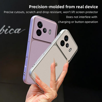 For vivo iQOO Z9 Lambskin Series Skin Feel Shockproof Phone Case(Pink)