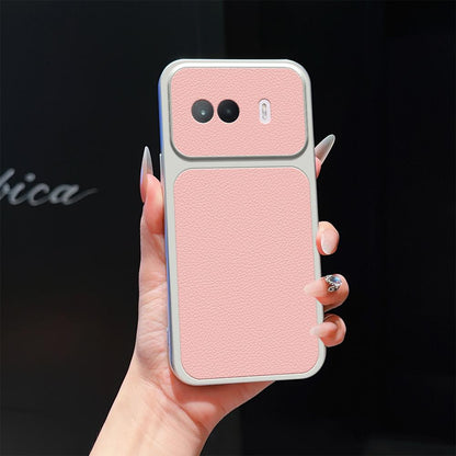 For vivo iQOO Z11 Turbo 5G Lambskin Series Skin Feel Shockproof Phone Case(Pink)