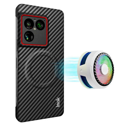 For Sony Xperia 1 VIII imak Ruiyi Series Red Ring Carbon Fiber Texture Magnetic Phone Case(Black)