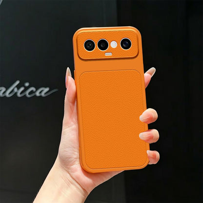 For vivo S50 Pro mini / X300 FE 5G Russia Lambskin Series Skin Feel Shockproof Phone Case(Orange)