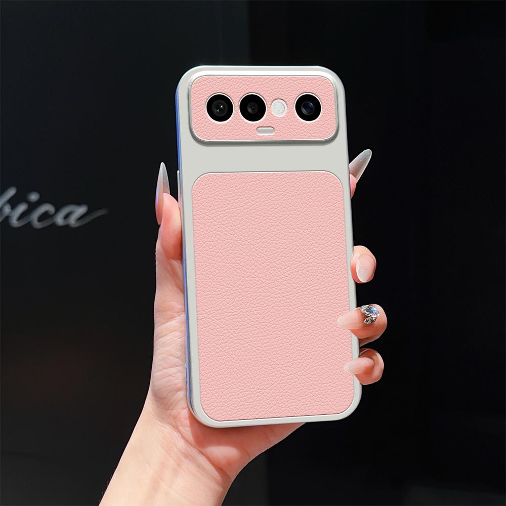 For vivo S50 Pro mini / X300 FE 5G Russia Lambskin Series Skin Feel Shockproof Phone Case(Pink)