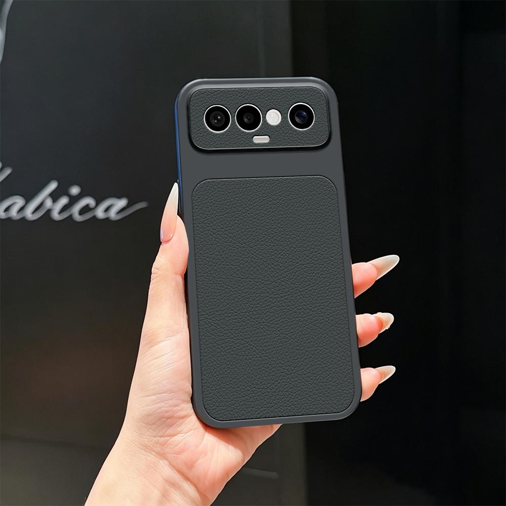 For vivo S50 Pro mini / X300 FE 5G Russia Lambskin Series Skin Feel Shockproof Phone Case(Black)