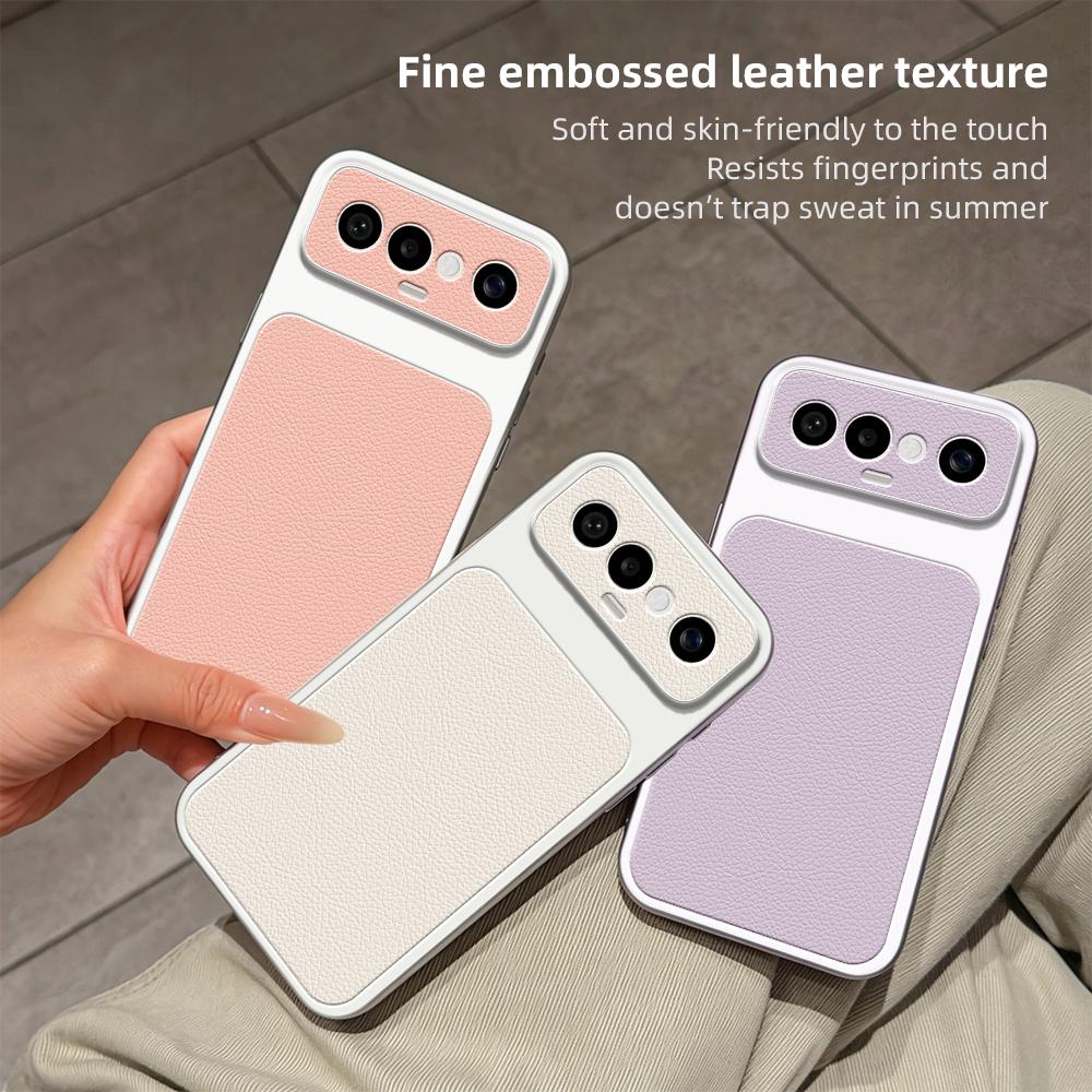 For vivo S50 Pro mini / X300 FE 5G Russia Lambskin Series Skin Feel Shockproof Phone Case(Black)