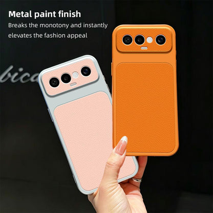 For vivo S50 Pro mini / X300 FE 5G Russia Lambskin Series Skin Feel Shockproof Phone Case(Black)