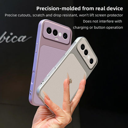 For vivo S50 Pro mini / X300 FE 5G Russia Lambskin Series Skin Feel Shockproof Phone Case(Black)