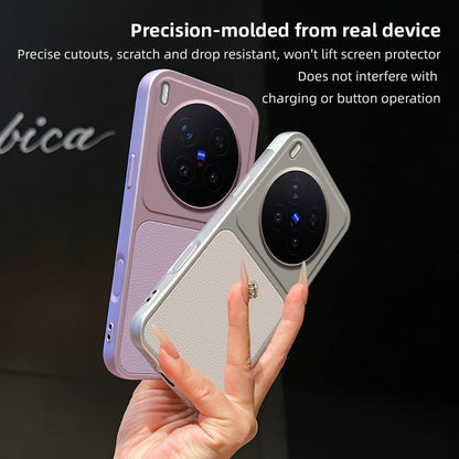 For vivo X300 Pro Lambskin Series Skin Feel Shockproof Phone Case(Orange)