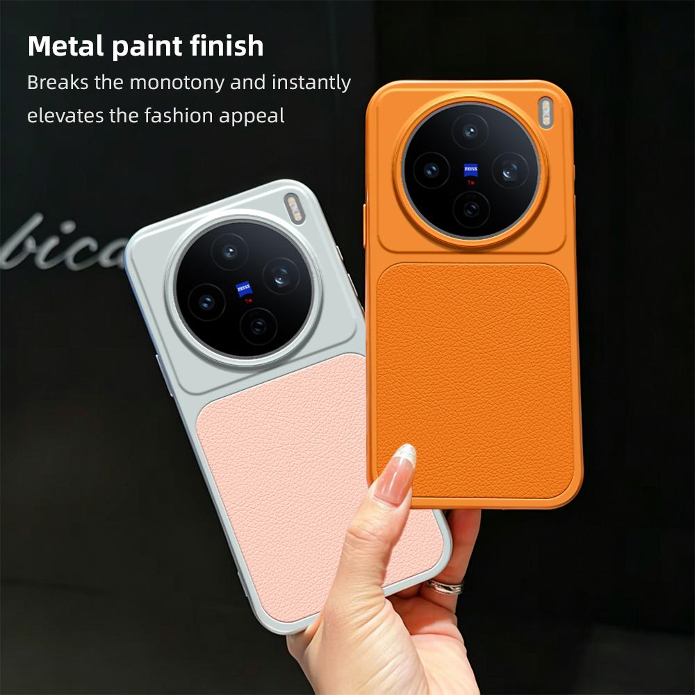 For vivo X200s Lambskin Series Skin Feel Shockproof Phone Case(Pink)