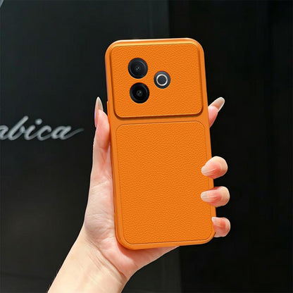 For vivo Y300i Lambskin Series Skin Feel Shockproof Phone Case(Orange)