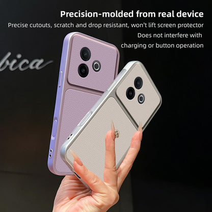 For vivo Y300i Lambskin Series Skin Feel Shockproof Phone Case(Black)