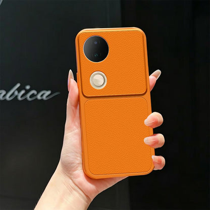 For vivo S20 Lambskin Series Skin Feel Shockproof Phone Case(Orange)