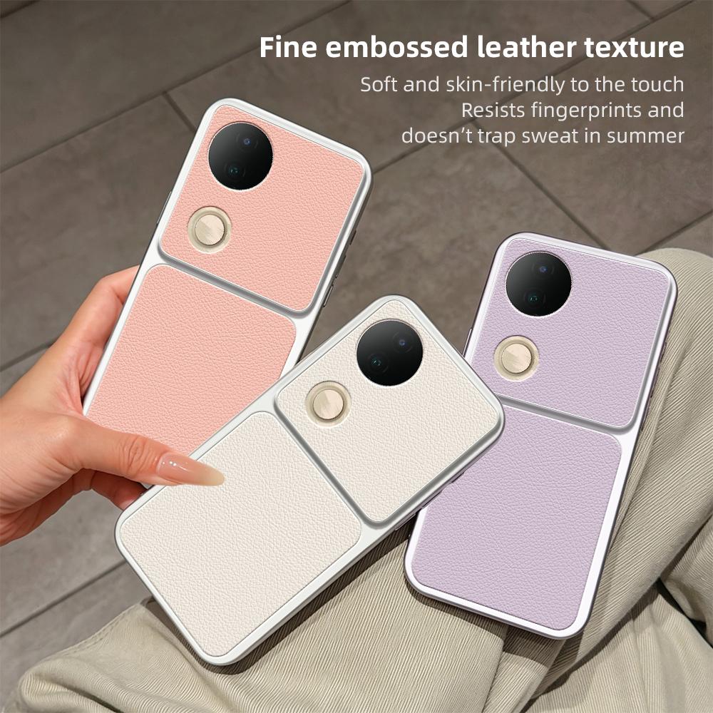 For vivo S20 Lambskin Series Skin Feel Shockproof Phone Case(Orange)