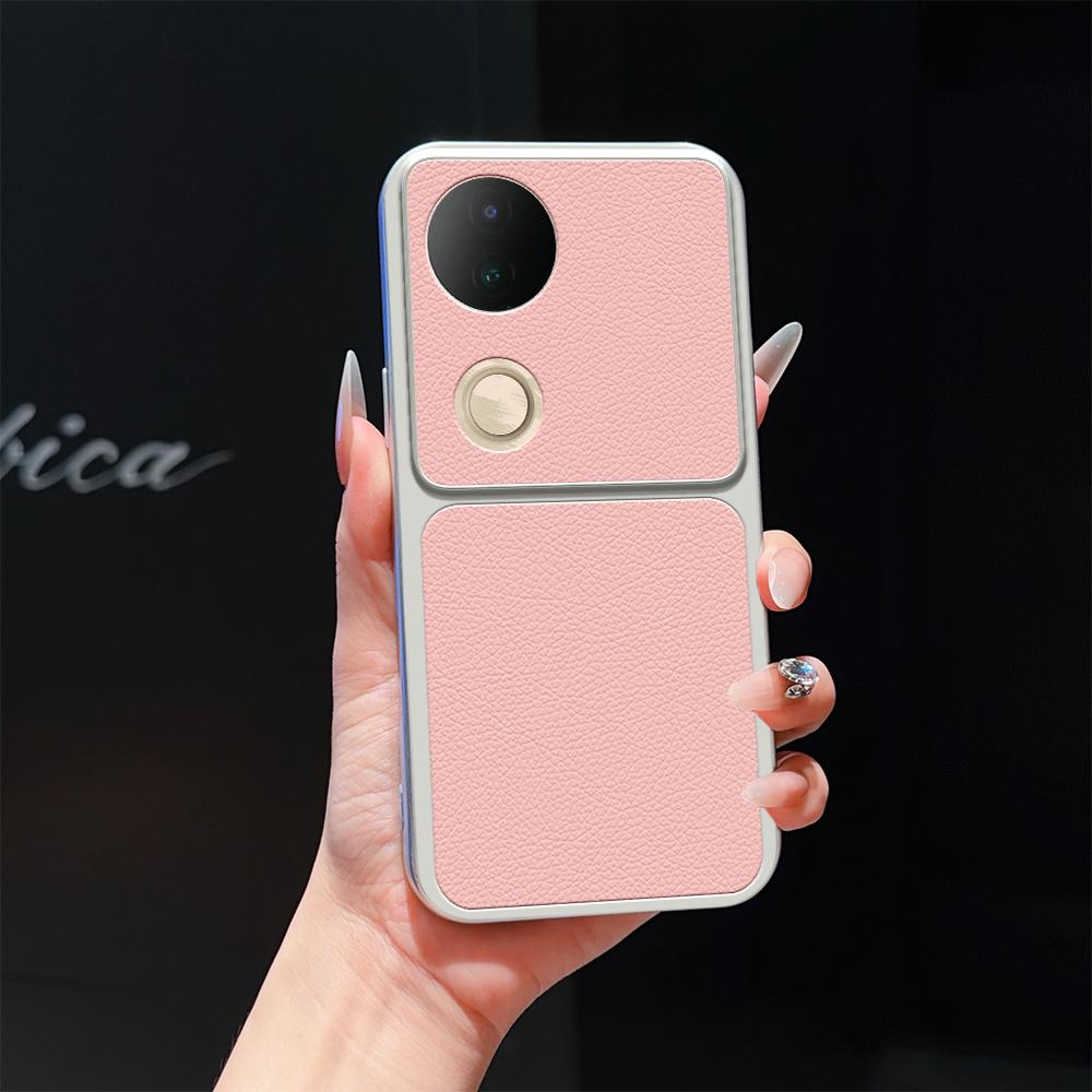 For vivo S20 Lambskin Series Skin Feel Shockproof Phone Case(Pink)