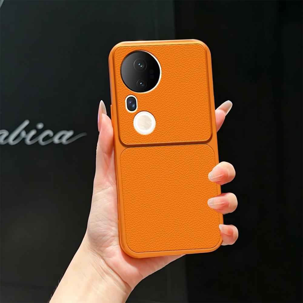 For vivo S20 Pro Lambskin Series Skin Feel Shockproof Phone Case(Orange)