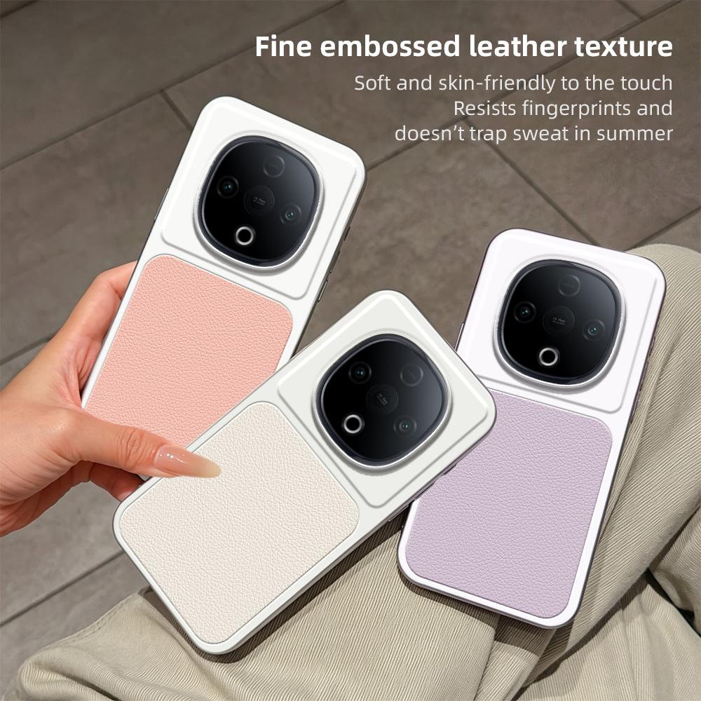 For vivo Y300 Lambskin Series Skin Feel Shockproof Phone Case(Orange)