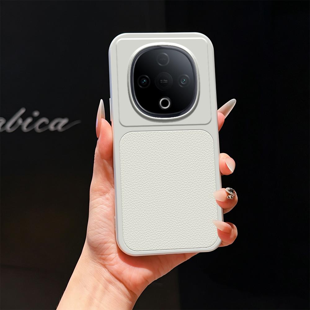 For vivo Y300 Lambskin Series Skin Feel Shockproof Phone Case(Silver)