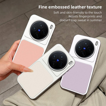 For vivo X200 Lambskin Series Skin Feel Shockproof Phone Case(Purple)