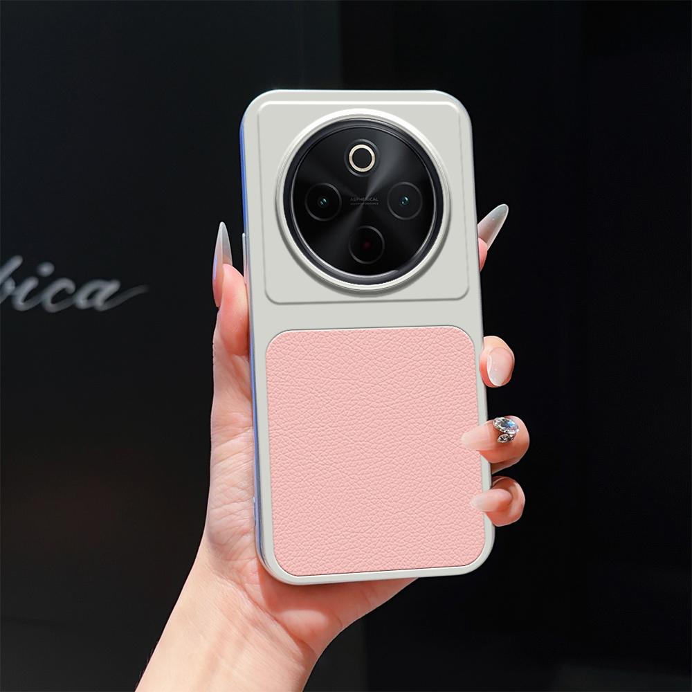For vivo Y300 Pro Lambskin Series Skin Feel Shockproof Phone Case(Pink)