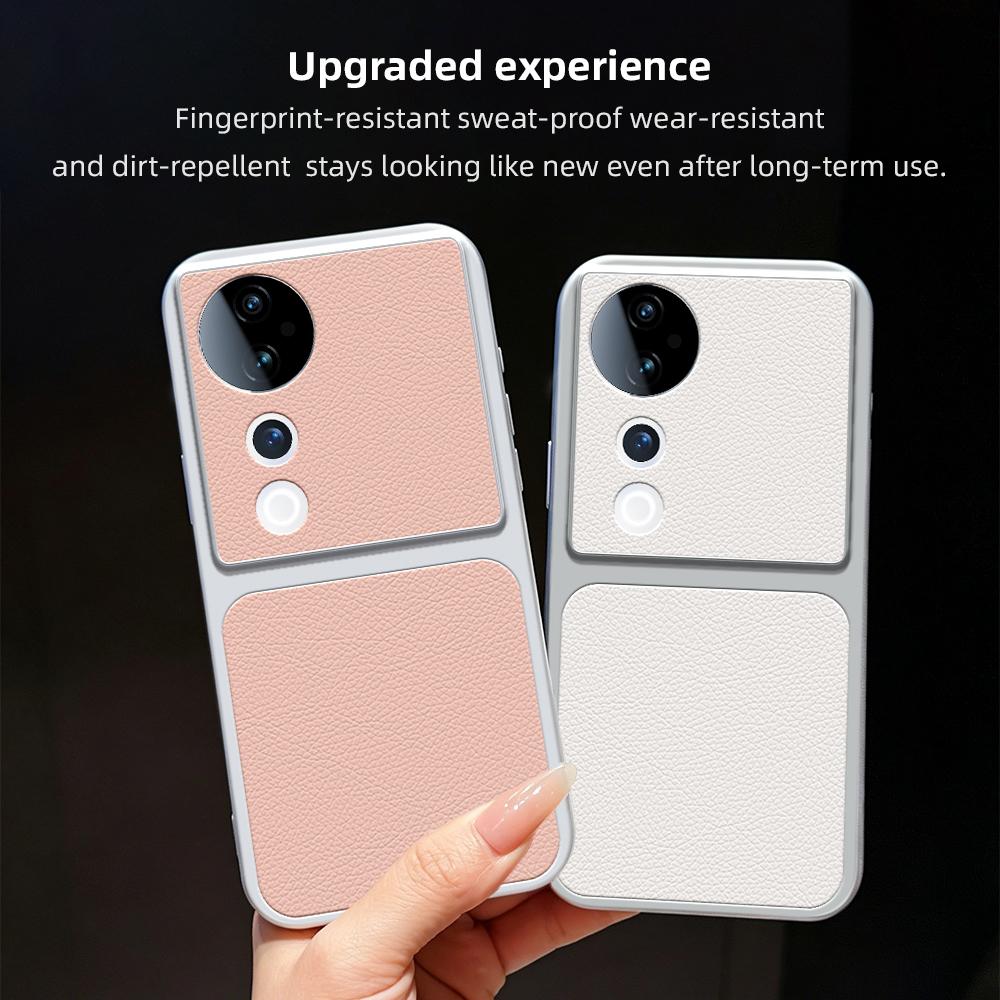 For vivo S19 Pro Lambskin Series Skin Feel Shockproof Phone Case(Silver)