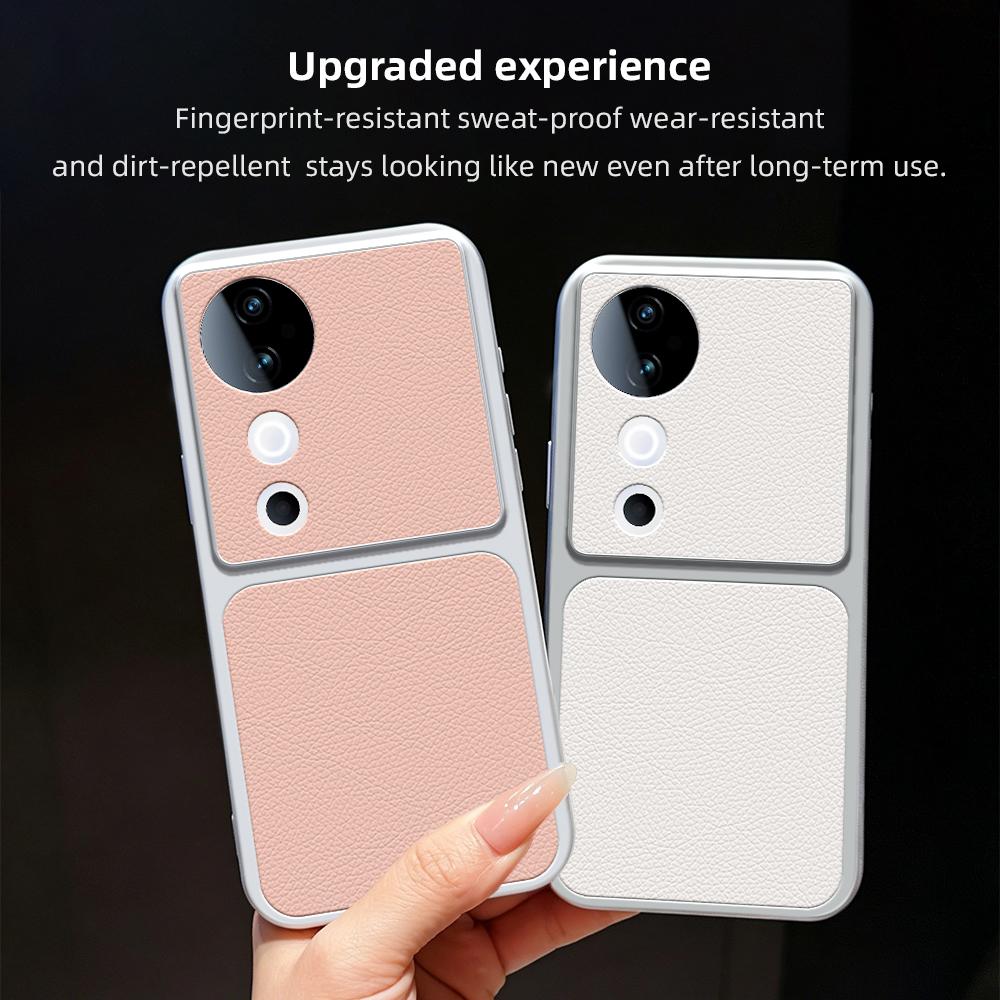 For vivo S19 Lambskin Series Skin Feel Shockproof Phone Case(Orange)