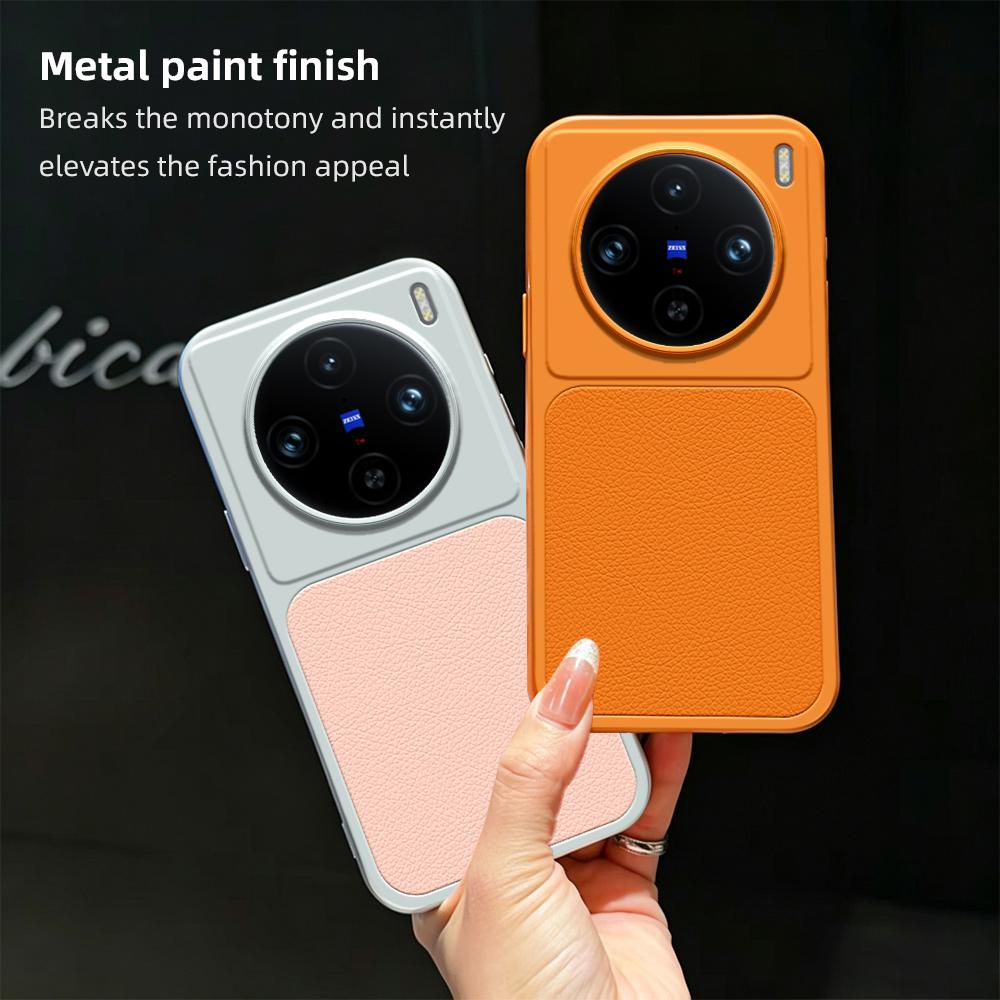 For vivo X100 Pro Lambskin Series Skin Feel Shockproof Phone Case(Silver)