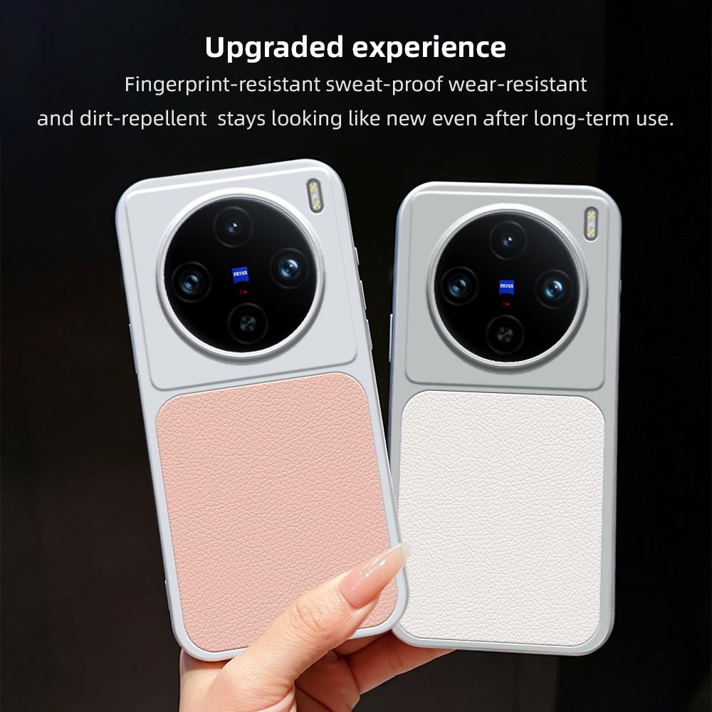 For vivo X100 Pro Lambskin Series Skin Feel Shockproof Phone Case(Pink)