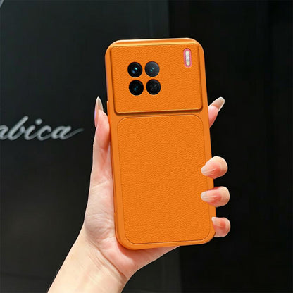 For vivo X90 Lambskin Series Skin Feel Shockproof Phone Case(Orange)