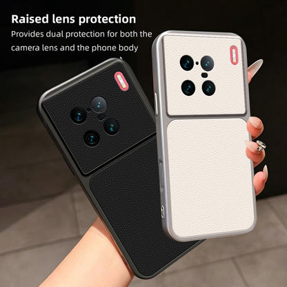 For vivo X90 Pro+ Lambskin Series Skin Feel Shockproof Phone Case(Orange)