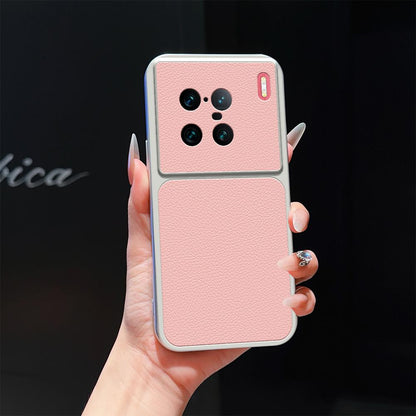 For vivo X90 Pro+ Lambskin Series Skin Feel Shockproof Phone Case(Pink)