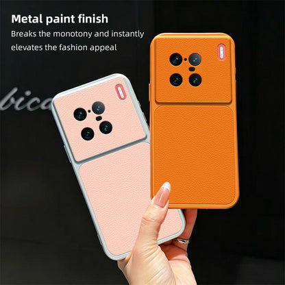 For vivo X90 Pro+ Lambskin Series Skin Feel Shockproof Phone Case(Pink)