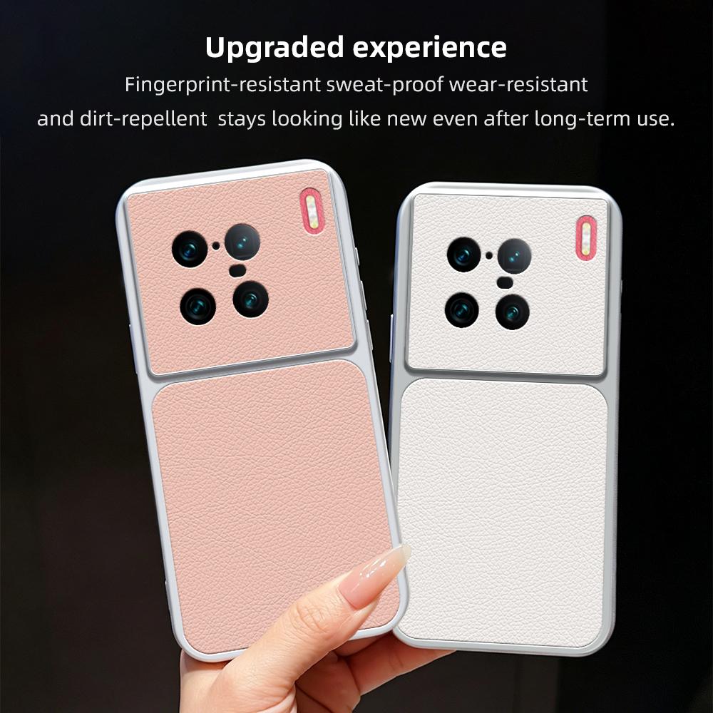 For vivo X90 Pro+ Lambskin Series Skin Feel Shockproof Phone Case(Pink)