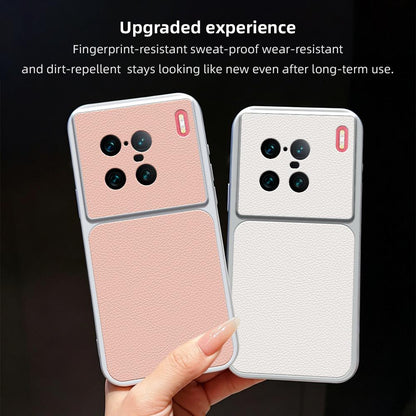 For vivo X90 Pro+ Lambskin Series Skin Feel Shockproof Phone Case(Pink)