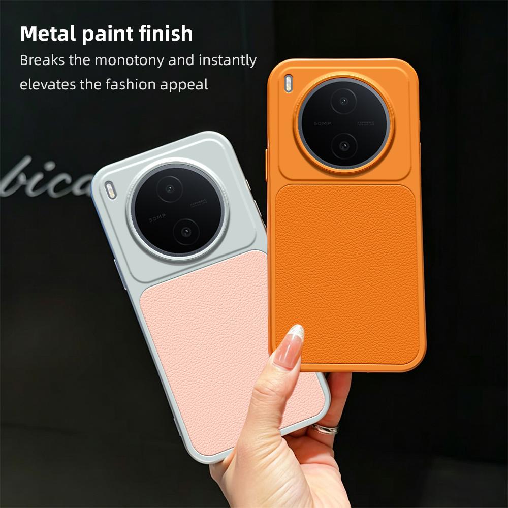 For vivo Y600 Pro 5G Lambskin Series Skin Feel Shockproof Phone Case(Silver)