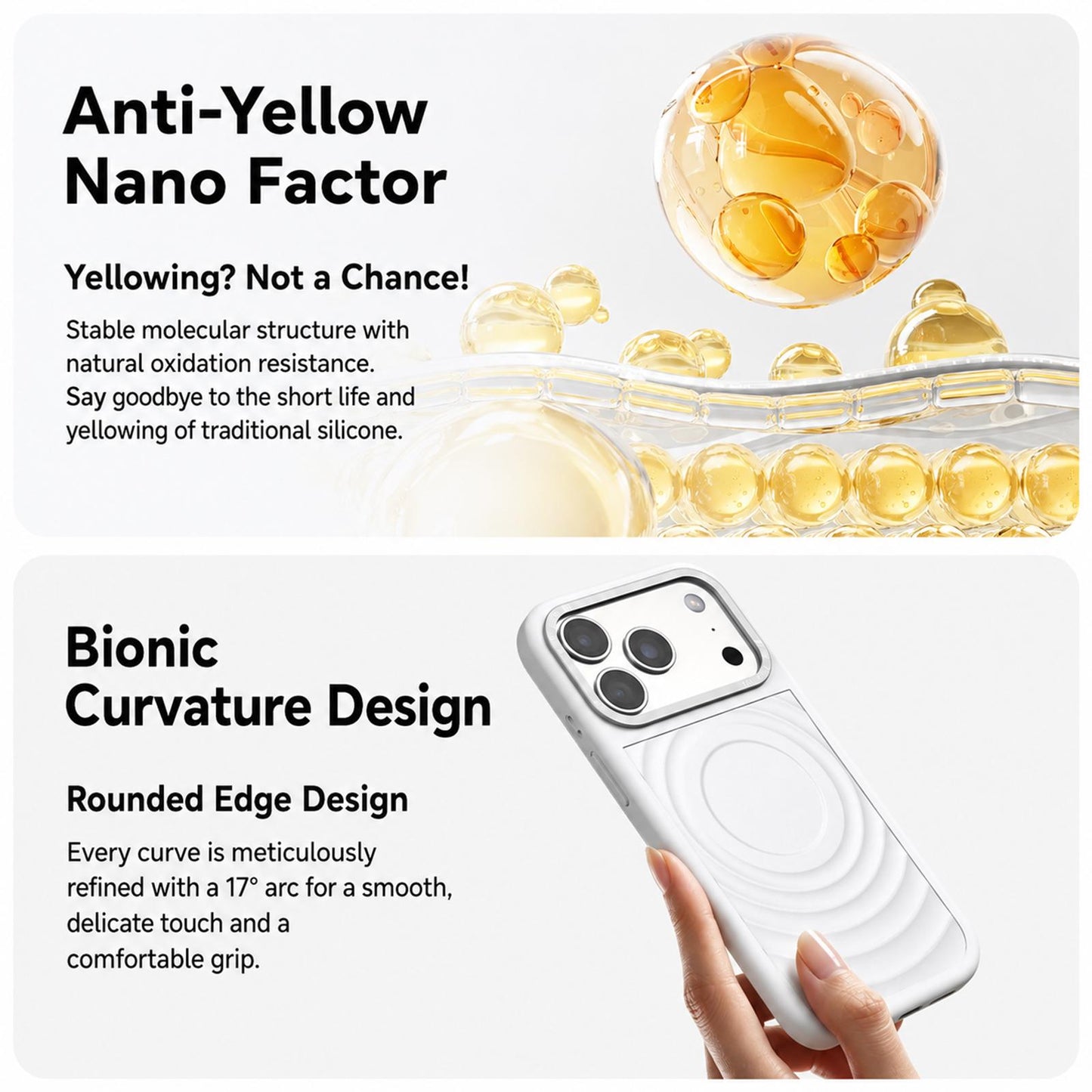 For iPhone 18 Pro Max Liquid Silicone Frame Hybrid Ripple Back Panel Magnetic Phone Case(Silver)