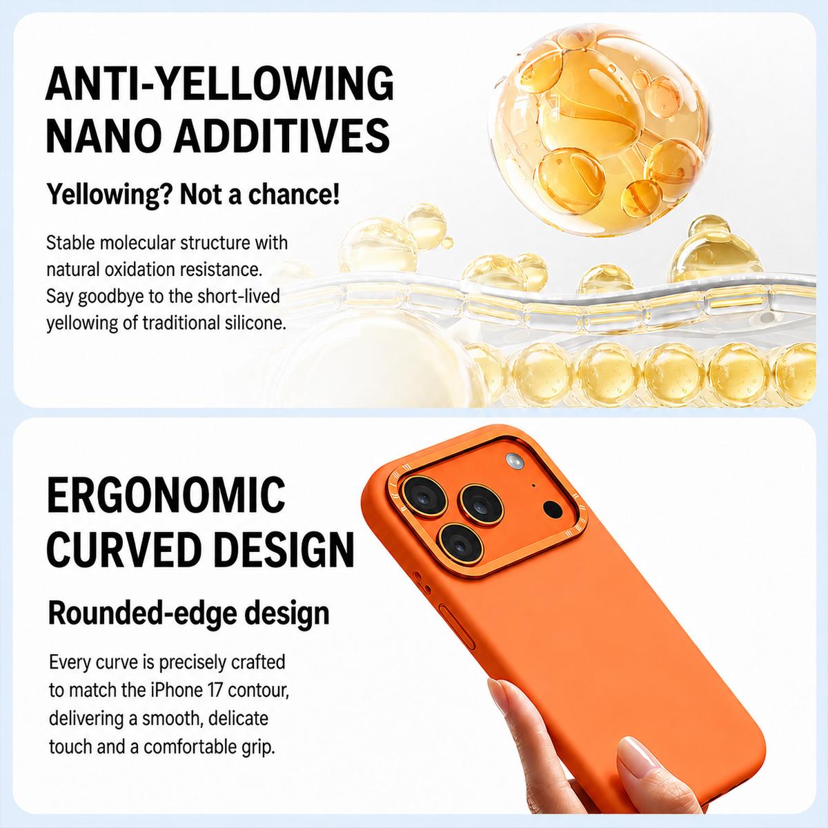 For iPhone 18 Pro Liquid Silicone Frame Hybrid Clear Acrylic Back Panel Phone Case(White)