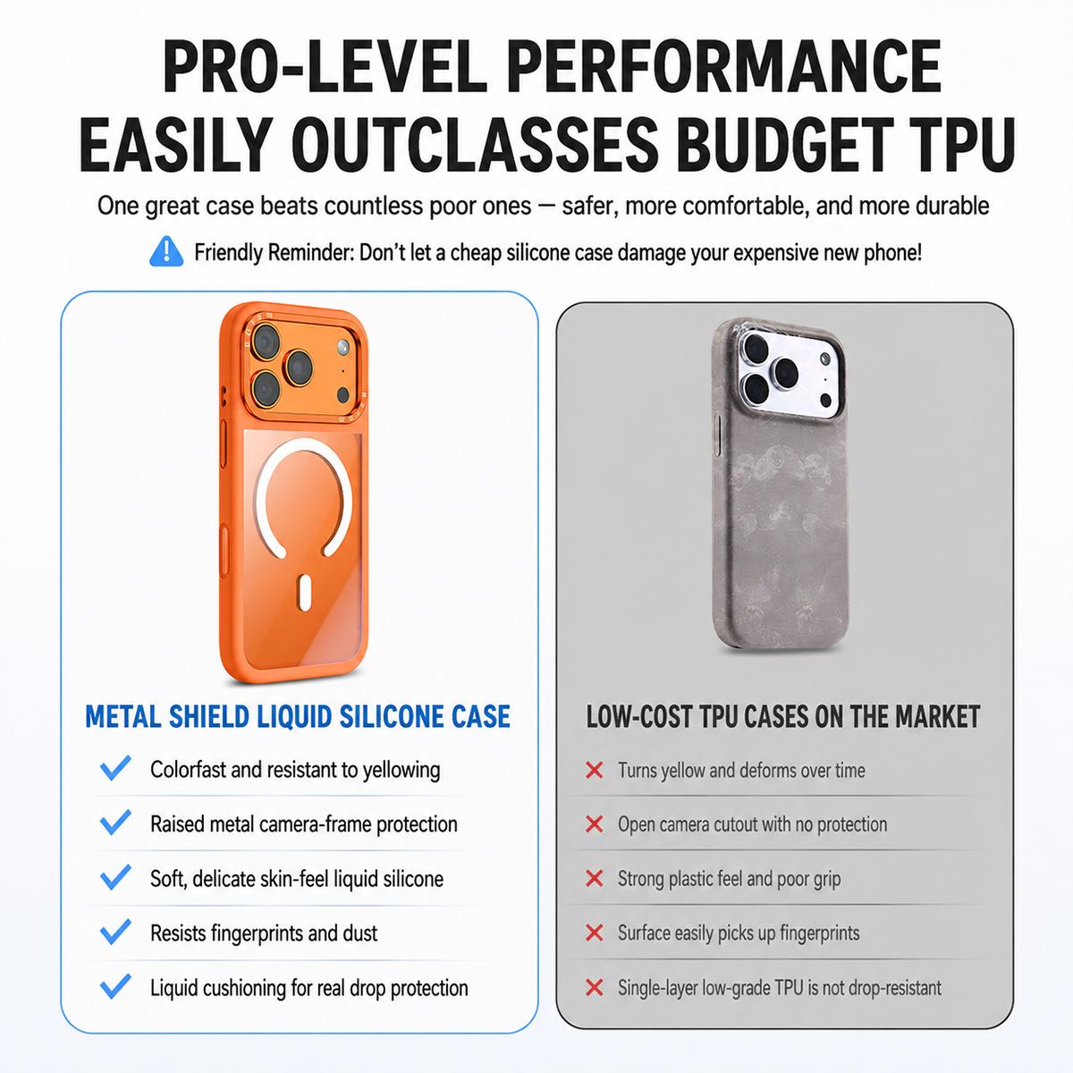 For iPhone 17 Pro Liquid Silicone Frame Hybrid Clear Back Panel Magnetic Phone Case(Rose Pink)