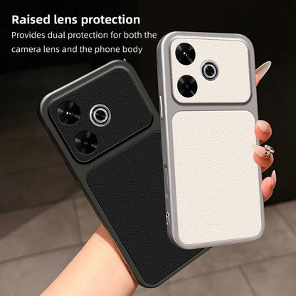 For Redmi 13 5G / 4G Lambskin Series Skin Feel Shockproof Phone Case(Orange)